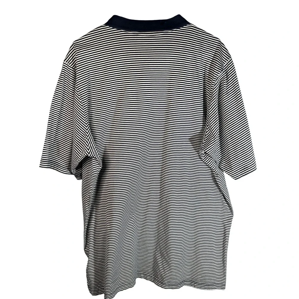 Fairway & Green Signature Mens XL Polo Shirt Adare Golf‎ Club Striped Navy White - Picture 4 of 6
